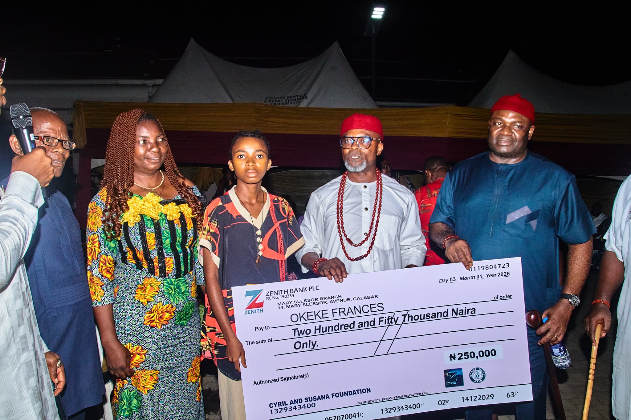 Presentation of award by Chief Ndubuisi Okeke