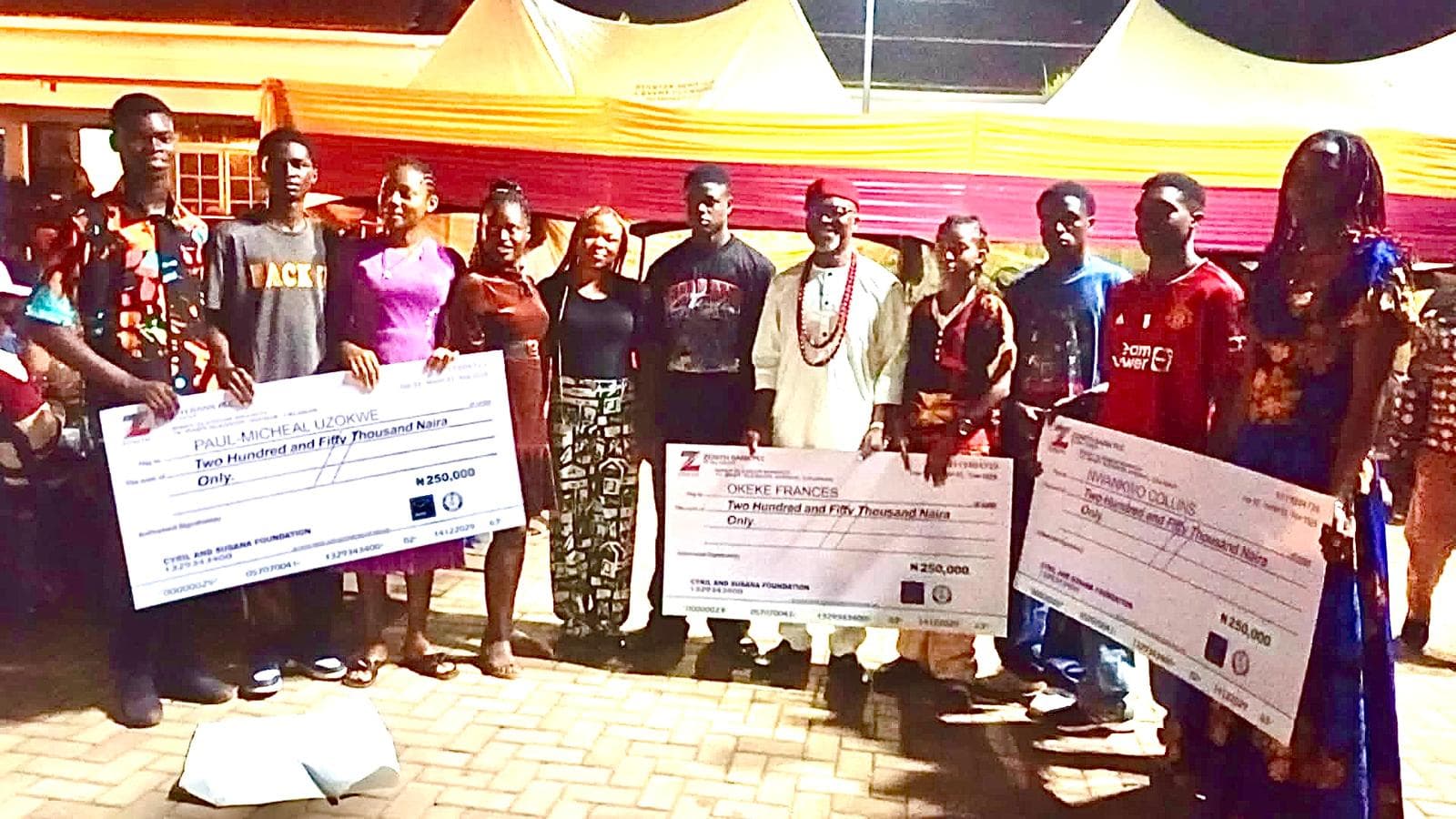 Cross sectional picture of some of the beneficiaries with the sponsor